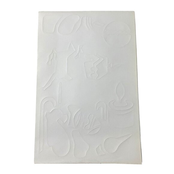 Vintage Wax Christmas Stencils 2 Packs Punched Unpunched Art Decoration Holiday - Picture 3 of 5